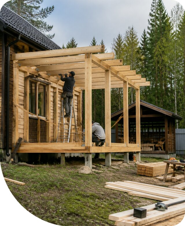 Строительство пристроек и построек на участке в Краснодаре